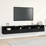 TV zidni ormar Zidne 2 pcs Crni hrast 100 x 30 x 30 cm | Eponuda.com