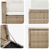  Set sofe 5 kom. Bež i krem bijela Poli Rattan i čelik | shoptok.hr