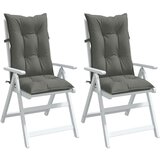 vidaXL Jastuci za stolice 2 kom tamnosivi 120x50x7 cm od tkanine | shoptok.hr