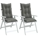 vidaXL Jastuci za stolice 2 kom tamnosivi 120x50x7 cm od tkanine
