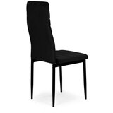  Set od 4 stolice s oblikovanim naslonom od crnog baršuna | shoptok.hr