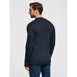 Ombre Men's smooth zip sweater - navy blue | Shoptok.si