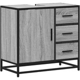 Maison Chic Kopalniška omarica za umivalnik - Umivalniška omarica siva sonoma 65x33x60 cm inženirski les, (21758907) Cene