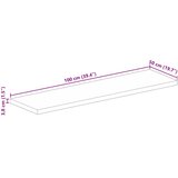 Stolna ploča 100x50x3,8 cm pravokutna od masivnog drva bagrema | shoptok.hr