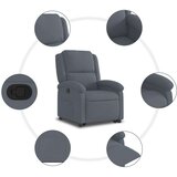  Naslonjač na podizanje tamnosivi baršunasti | shoptok.hr