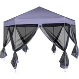  Heksagonalni Pop-Up Šator sa 6 Panela Tamno Plavi 3,6x3,1 m | shoptok.hr