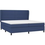  Krevet s oprugama i madracem plavi 200 x 200 cm od tkanine | shoptok.hr