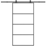 vidaXL Klizna vrata s priborom 102,5x205 cm od stakla ESG i aluminija | shoptok.hr