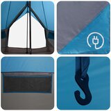 Tipi šator s krovom Plava 250 x 250 cm Poliester i čelik | shoptok.hr