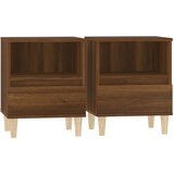 Maison Chic Dvo delni komplet Nočne omarice - Nočne mize rjav hrast 40x35x50 cm, (21688671) Cene