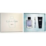 Calvin Klein Defy EDT Poklon Set za Muškarce - 100 ml + Mini EDT 10 ml + Gel za Tuširanje 100 ml | shoptok.hr