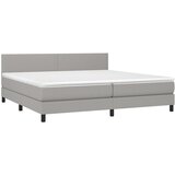  Krevet s oprugama i madracem svjetlosivi 200 x 200cm od tkanine | shoptok.hr