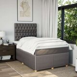  Krevet s oprugama i madracem smeđesivi 120 x 190 cm od tkanine | shoptok.hr