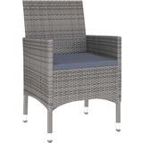  Jedilna garnitura 3-delna poli ratan siva | Shoptok.si