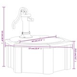 Vodena fontana s crpkom 57 x 57 x 53 cm od masivne jelovine | shoptok.hr