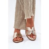 EVENTO Women's Flat Sandals Made Of Eco Leather Golden Firvania | shoptok.hr