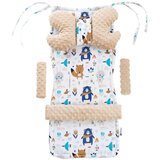 Medi Partners Stroller insert in a 4-piece set - Boho animals + beige minky Cijene