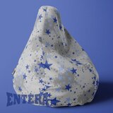  Veliki LazyBag sivo plave zvezdice low square ( 002 ) | ePonuda.com