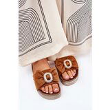 Boto Ladies Platform Sandals With Bow And Decorative Brooch Camel Lenela | ePonuda.com