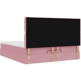  Otomanski posteljni okvir z vzmetnicami roza 160x200cm žamet, (22053811) | Shoptok.si