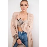 Kesi Włoski Włoski Cardigan with pockets powder pink | shoptok.hr