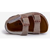 Boto Children's Sandals on Cork Platform with Velcro Closure in Grey Rorria | Shoptok.si