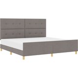  Taupe posteljni okvir 200x200 cm iz blaga, (22049576) | Shoptok.si