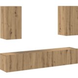 Set TV komoda 4 pcs hrast artisan Srednja Konstruirano drvo | shoptok.hr