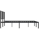  Metalni okvir za krevet s uzglavljem crni 200x200 cm | Eponuda.ba