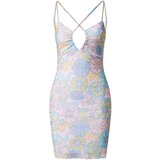 Vintage Supply Obleka nebeško modra / temno rumena / zelena / majnica / marelica | Shoptok.si