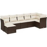 Maison Chic Seti vrtnega pohištva - Vrtna garnitura - Vrtni pohištvo set 7-delna z blazinami rjav poli ratan, (21803216) | Shoptok.si