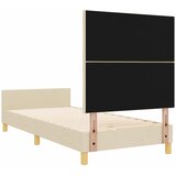  Krevetna konstrukcija s uzglavljem Krema 90 x 200 cm tkanina | shoptok.hr
