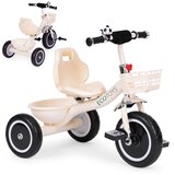 ECO TOYS Tricikl s protukliznim rukohvatima, zvono, košara, bež, Cijene