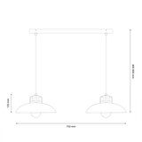  Brilagi - LED Luster na sajli FLAMENGO 2xE27/60W/230V bela | Eponuda.com