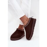 Boto Low Women's Snow Boots With Embroidery Chocolate Juvielle | shoptok.hr