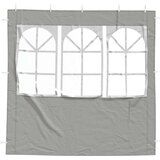  Zid šatora za zabavu 2 pcs 200 x 195 cm Svjetlosiva PE i čelik | shoptok.hr