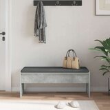  Klupa za hodnik s jastukom Betonski sivi 100 x 38 x 46 cm | shoptok.hr