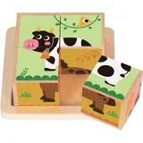 Wooden Blocks Farm 2 kocke iz lesa 18m+ 4 kos