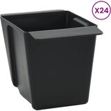  Kutije za cvijeće za Euro palete 24 pcs Crna 13,5 x 9 x 9,5 cm | shoptok.hr