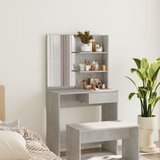 vidaXL Toaletna mizica z ogledalom betonsko siva 74,5x40x141 cm Cene
