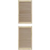  Vrata ormara 4 pcs Smeđa 201 x 59.5 x 2.1 cm Masivna borovina | shoptok.hr