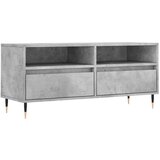 vidaXL TV omarica betonsko siva 100x34,5x44,5 cm inženirski les | Shoptok.si