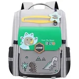 ruksak s dinosaurima na prsima sivozeleni 21L 39cm
