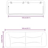  Jastuk za uzglavlje crni 135 cm umjetna koža - 135 cm 1 | shoptok.hr