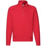 Fruit Of The Loom Red Men's Zip Neck Sweat | Shoptok.si