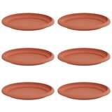  Kružni Pladanj za Cvijeće 6 pcs Crvena cigla Ø 17,5 x 2 cm | shoptok.hr