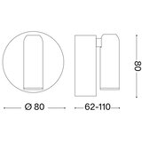 Ideal Lux led prigušiva punjiva zidna spot svetiljka bean LED/3W/5V CRI95 mesing | Eponuda.com