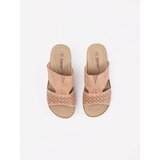 Shelvt Flip-flops on a low wedge powder pink | Shoptok.si
