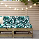 vidaXL Srednja sofa od impregnirane borovine s jastucima | shoptok.hr