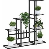  Stalak za cvijeće 94,5 x 25 x 88 cm crni metalni | Eponuda.com